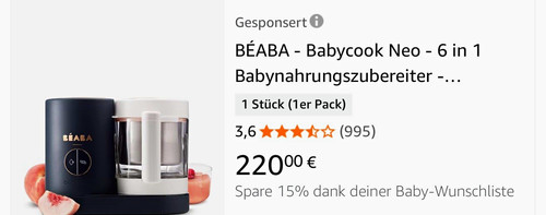 Béaba babycook neo - babycook, mixer